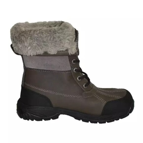 New! UGG Men\'s Butte Waterproof Leather Boots Dark Gray 5521 Size 7.5 US DD411 main image 4